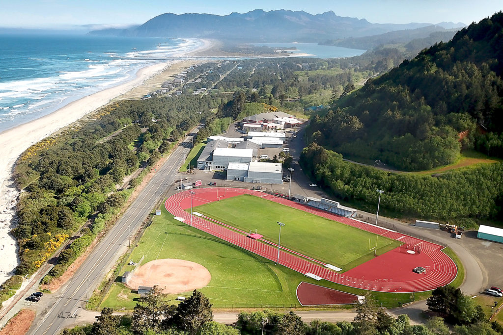 Aerial view of one of our lovely track and field facilities.
